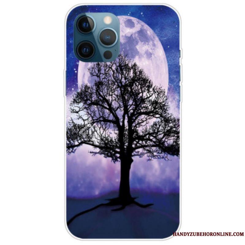 Coque iPhone 14 Pro Arbre sous la Lune