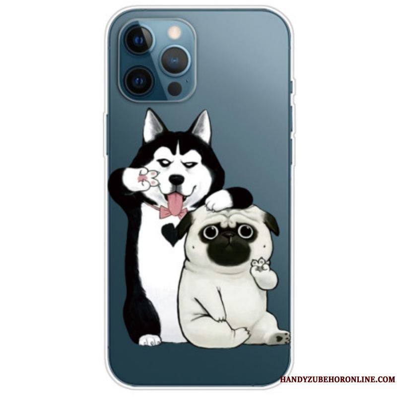 Coque iPhone 14 Pro Drôles de Chiens