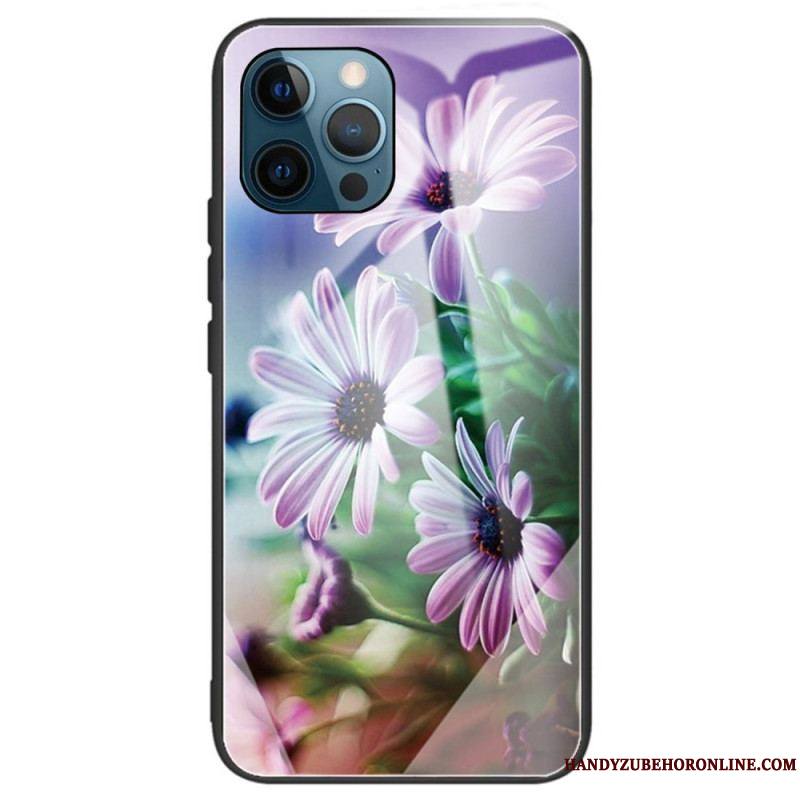 Coque iPhone 14 Pro Max Verre Trempé Fleurs