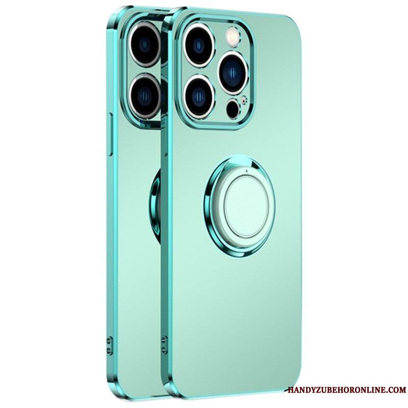 Coque iPhone 14 Style Métal Anneau-Support