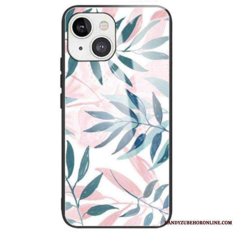 Coque iPhone 14 Verre Trempé Feuilles