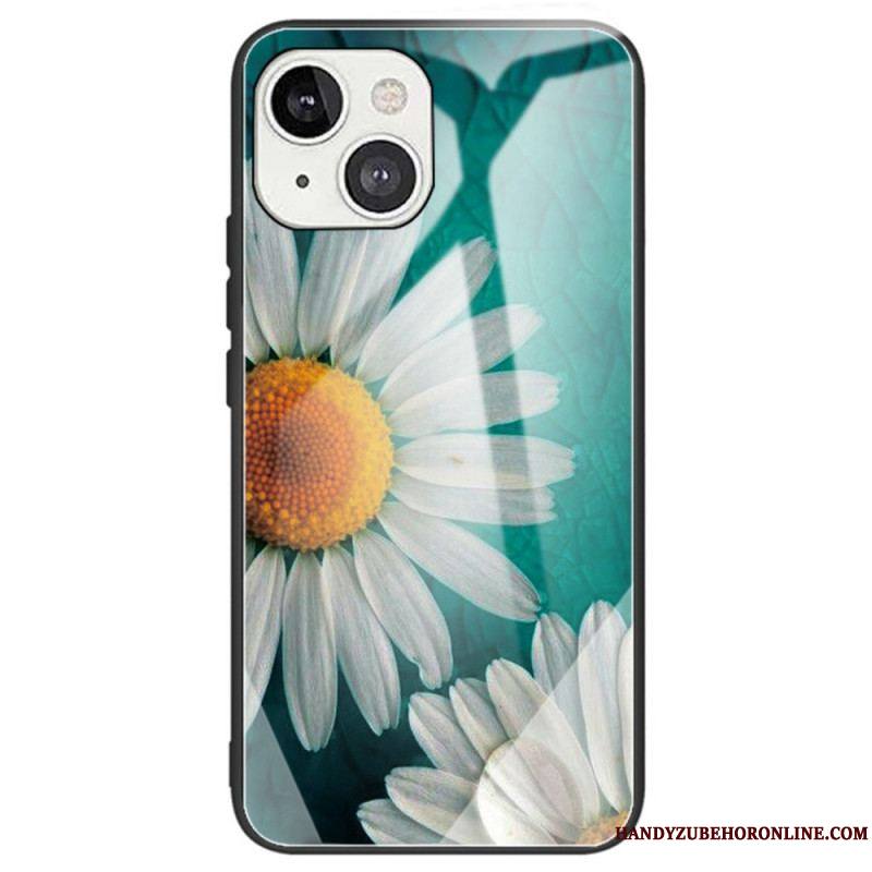 Coque iPhone 14 Verre Trempé Fleurs