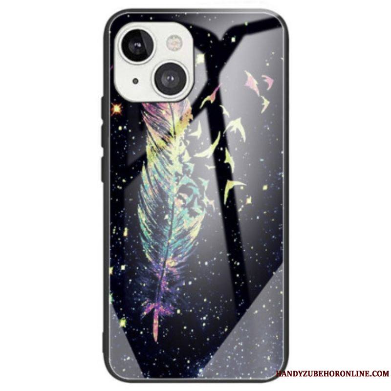 Coque iPhone 14 Verre Trempé Plume