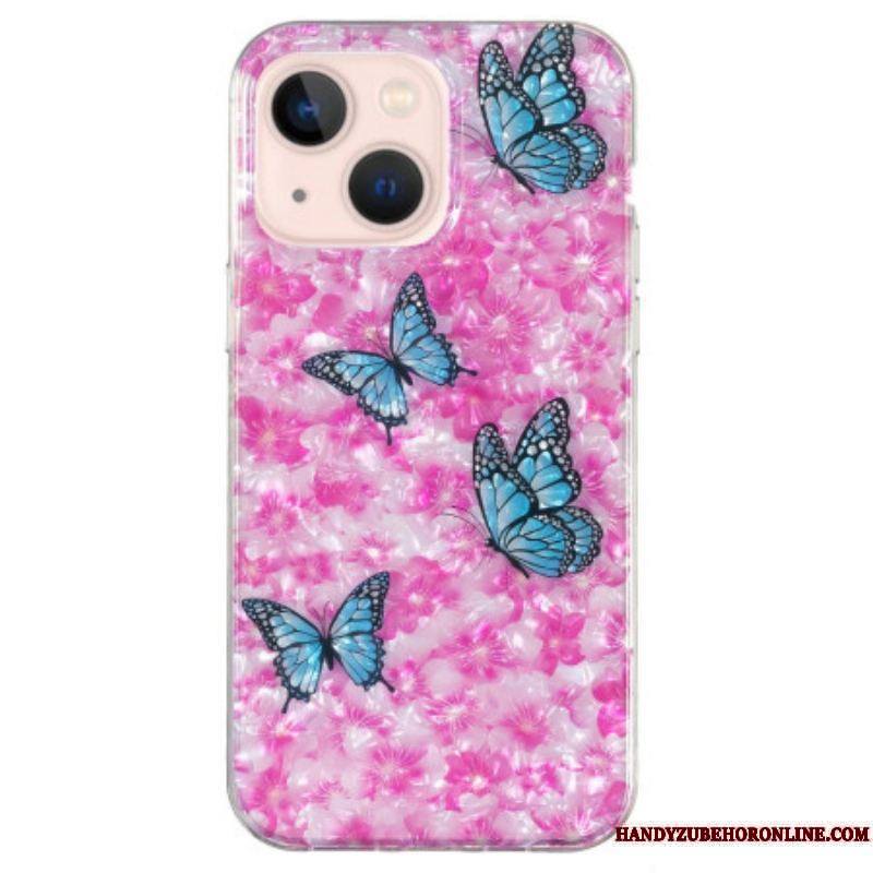 Coque iPhone 15 Plus Fleurs et Papillons