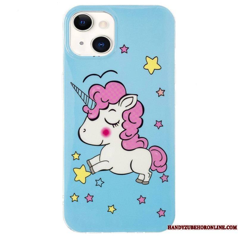 Coque iPhone 15 Plus Fluorescente Licorne