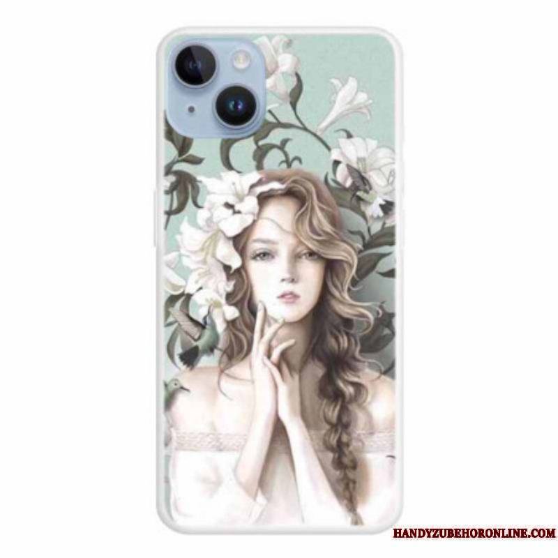 Coque iPhone 15 Plus Jolie Jeune Fille