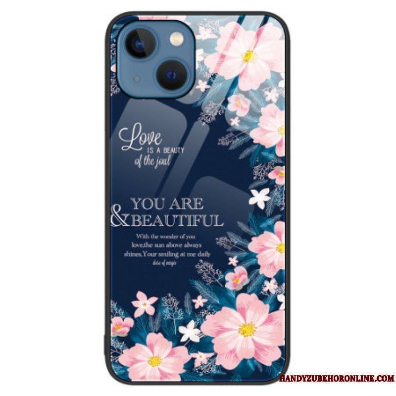 Coque iPhone 15 Plus Love Pink Flowers