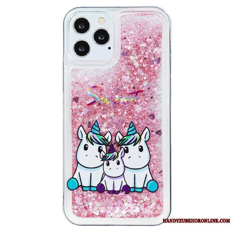 Coque iPhone 15 Pro Max Paillettes Licorne