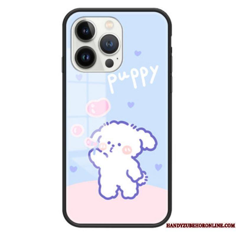 Coque iPhone 15 Pro Verre Trempé Bubble Dog