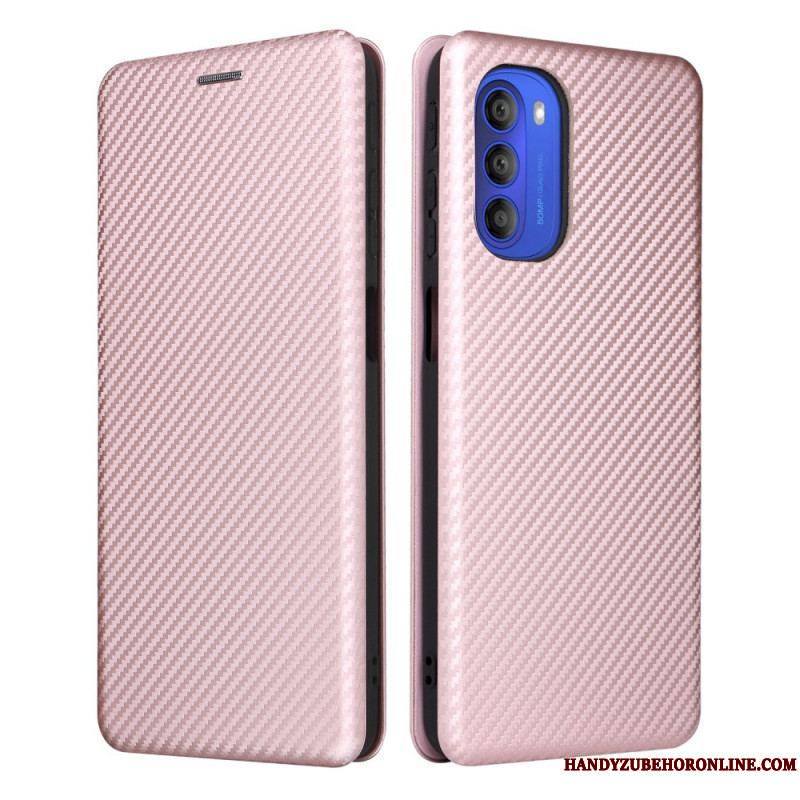 Flip Cover Moto G51 5G Silicone Carbone Coloré