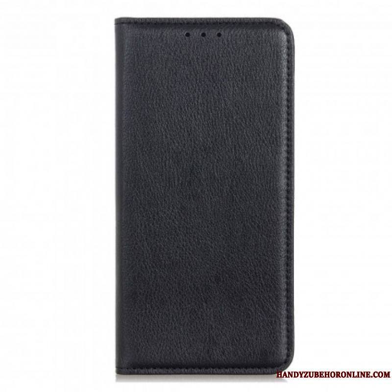 Flip Cover Motorola Edge 20 Lite Cuir Litchi Fendu Élégance