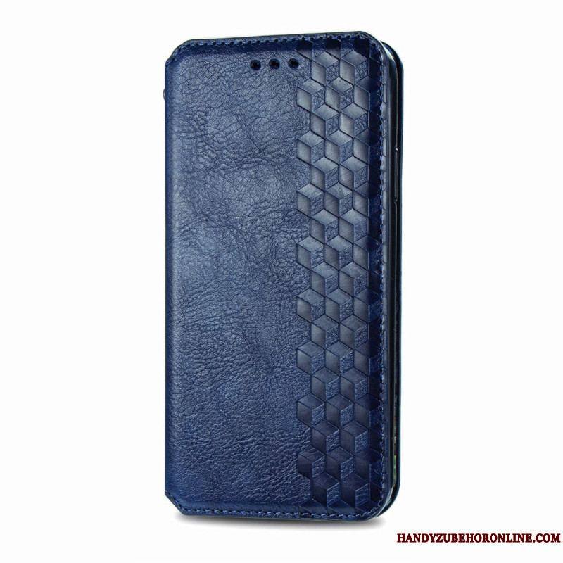 Flip Cover Motorola Edge 20 Pro Effet Cuir Texture Diamant