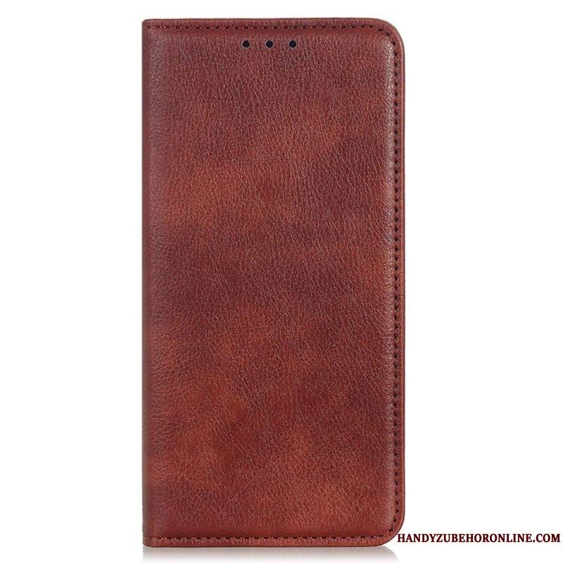 Flip Cover Samsung Galaxy M13 Cuir Fendu Litchi