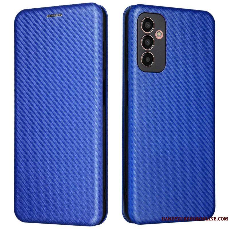 Flip Cover Samsung Galaxy M13 Fibre Carbone