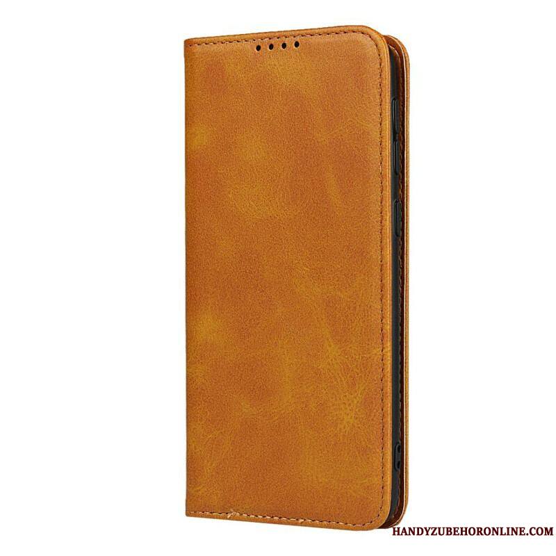 Flip Cover Samsung Galaxy M21 Cuir Fendu Élégance