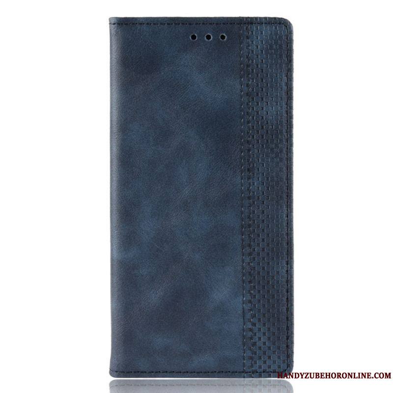 Flip Cover Samsung Galaxy M32 Effet Cuir Vintage Stylisé