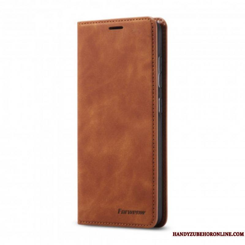 Flip Cover Samsung Galaxy S21 5G Effet Cuir FORWENW