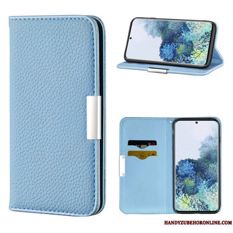 Flip Cover Samsung Galaxy S21 5G Simili Cuir Litchi Ultra Chic