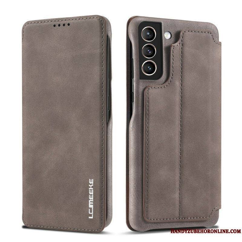 Flip Cover Samsung Galaxy S21 FE LC.IMEEKE Effet Cuir