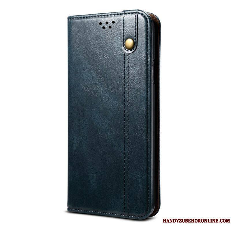 Flip Cover Samsung Galaxy S21 FE Simili Cuir Ciré