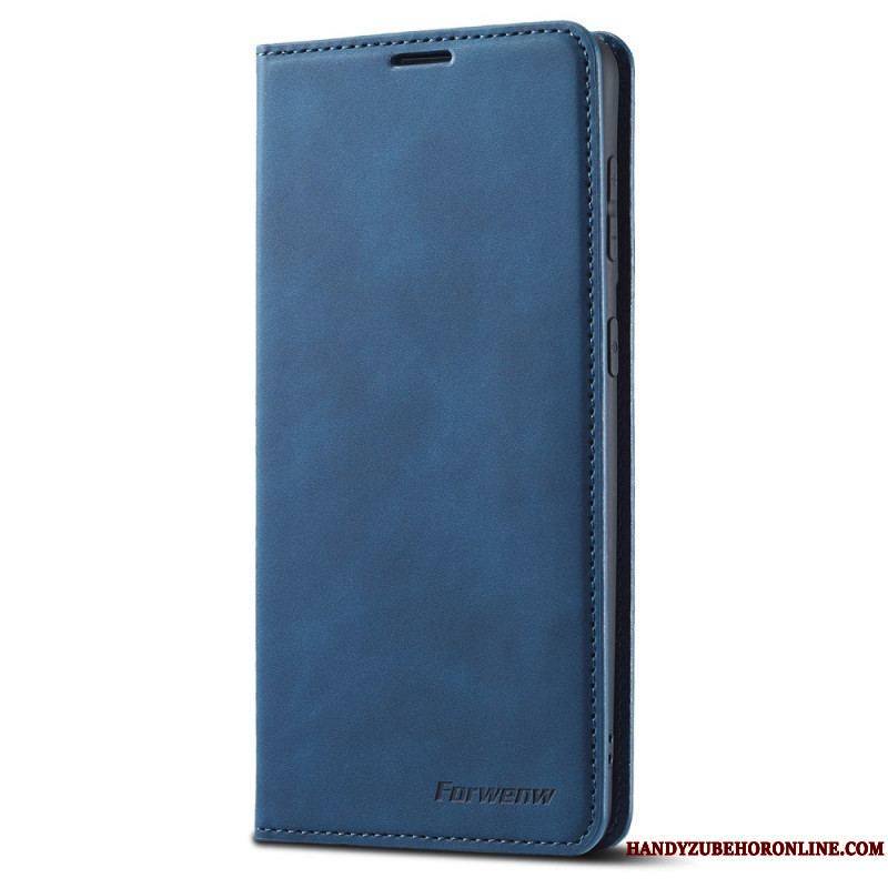 Flip Cover Samsung Galaxy S22 5G Effet Cuir FORWENW