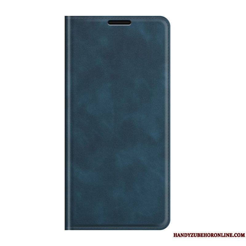 Flip Cover Samsung Galaxy S22 5G Effet Cuir Silky Touch