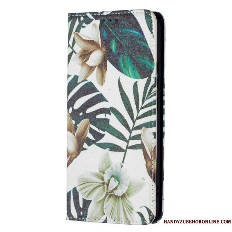 Flip Cover Samsung Galaxy S22 Plus 5G Feuilles