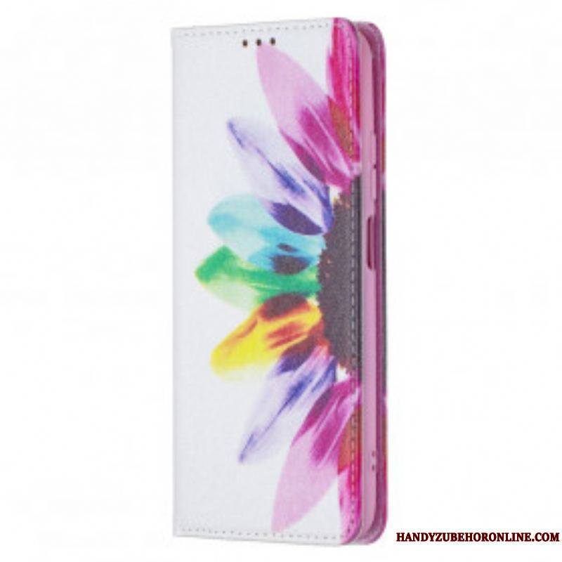 Flip Cover Xiaomi Redmi Note 10/10S/Poco M5s Fleur Aquarelle