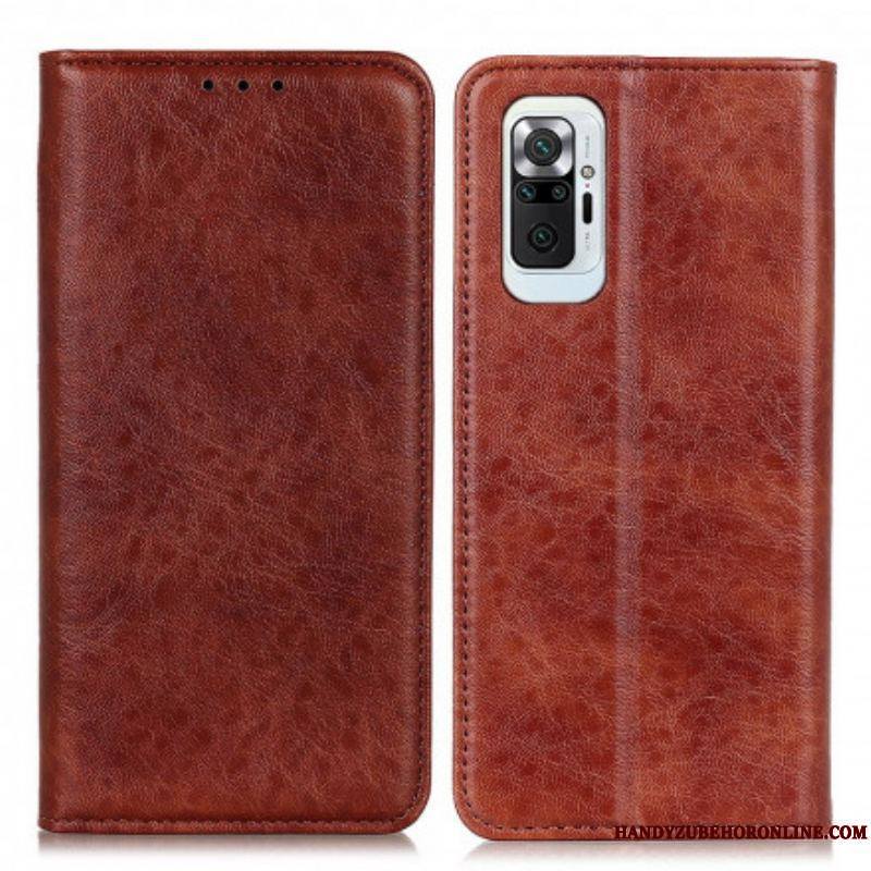 Flip Cover Xiaomi Redmi Note 10 Pro Cuir Fendu Texturé