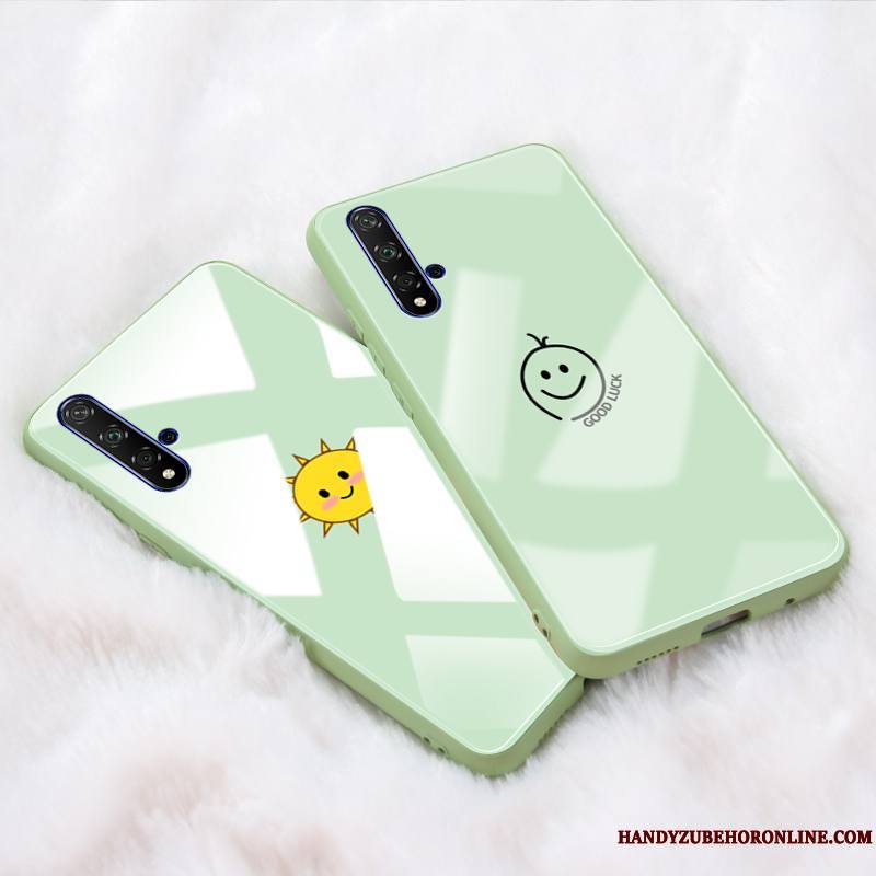 Honor 20 Ornements Suspendus Coque De Téléphone Amour Protection Chanceux Vert Étui