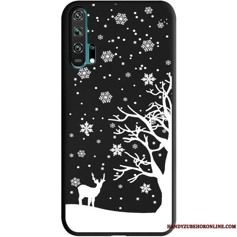 Honor 20 Pro Coque Charmant Incassable Protection Étui Noir Noël Créatif