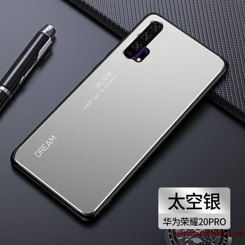 Honor 20 Pro Coque Métal Tout Compris Incassable Tendance Étui Gris Personnalité