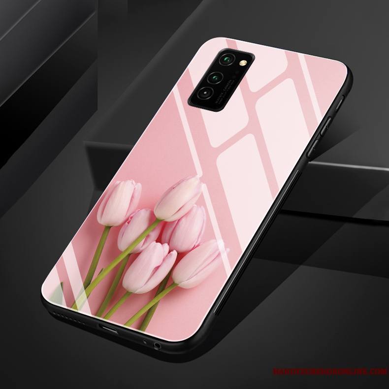 Honor 30 Pro Simple Coque De Téléphone Frais Fluide Doux Petit Étui Rose