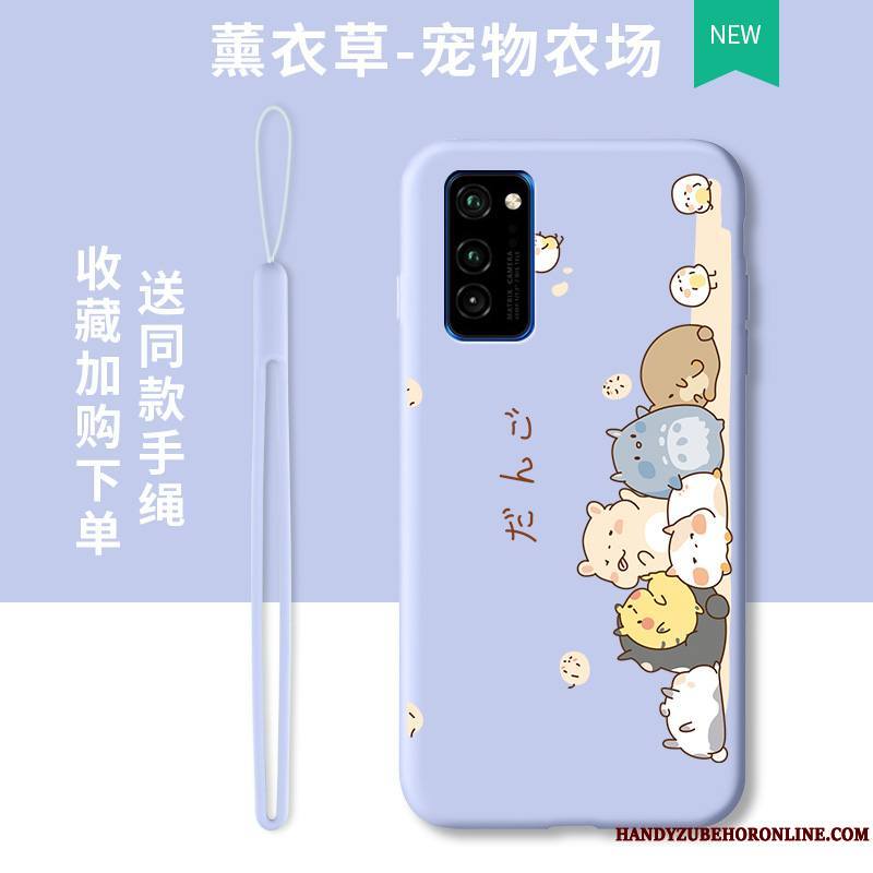 Honor 30 Pro Étui Protection Légères Fluide Doux Coque De Téléphone Bleu Marque De Tendance