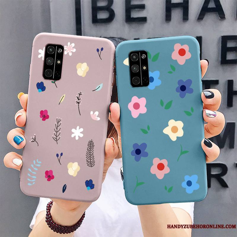 Honor 30s Coque Incassable Silicone Rose Nouveau Frais Petit Créatif