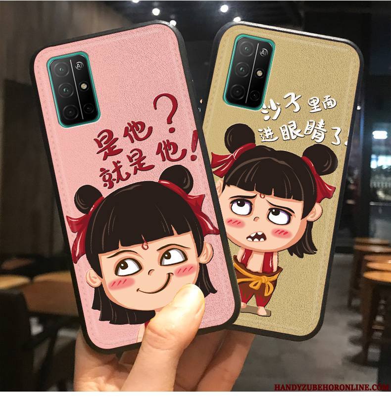 Honor 30s Cuir Gaufrage Coque De Téléphone Dessin Animé Tendance Protection Étui