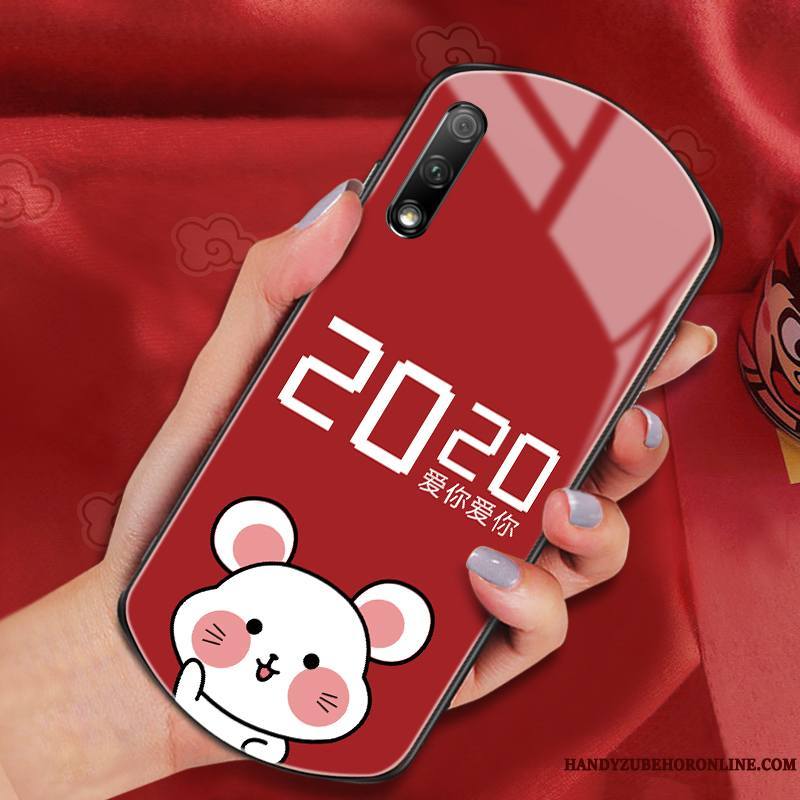 Honor 9x Coque Incassable Charmant Net Rouge Nouveau Arc Verre Rat