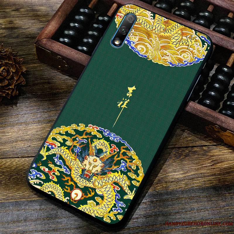 Honor 9x Coque Personnalité Tout Compris Gaufrage Personnalisé Style Chinois Vintage Fluide Doux