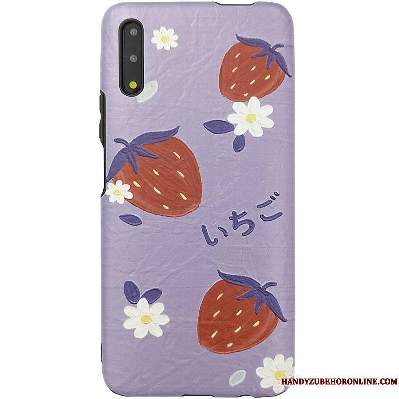 Honor 9x Petit Tendance Violet Coque De Téléphone Bovins Silicone Frais