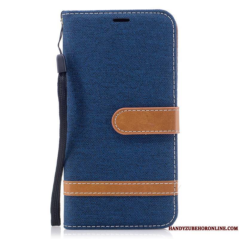 Honor 9x Pro Bleu Carte Coque Protection Téléphone Portable Étui En Cuir De Téléphone