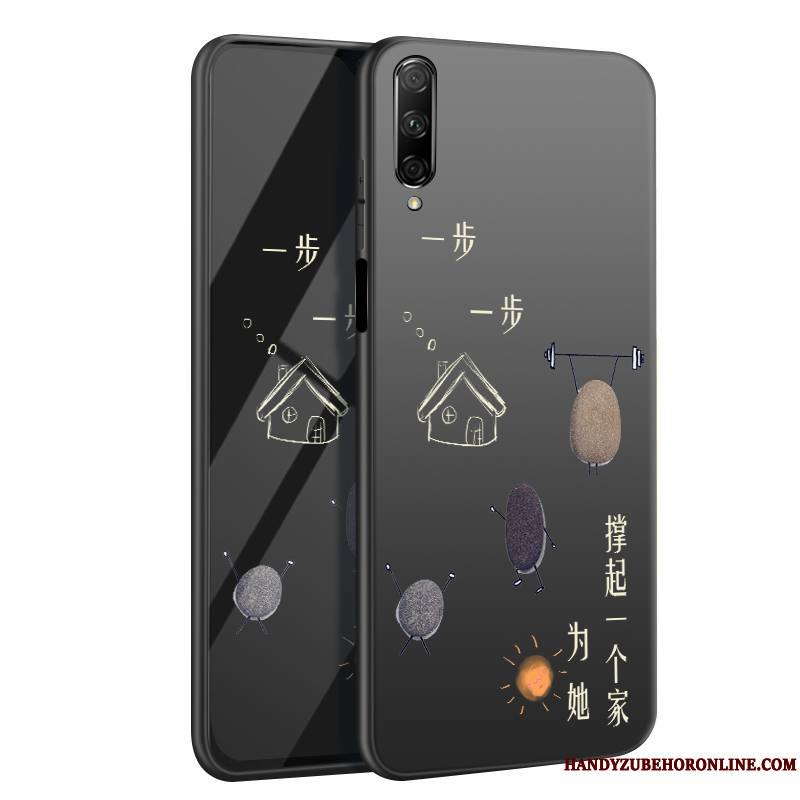 Honor 9x Pro Coque Étui Noir Silicone Personnalité Tendance Nouveau Net Rouge