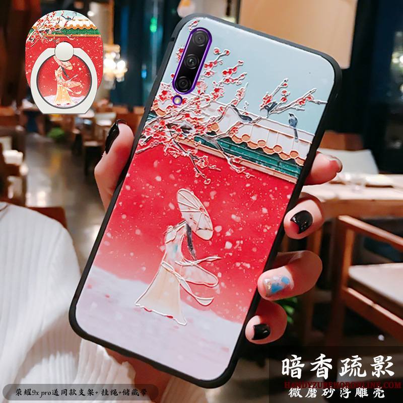 Honor 9x Pro Protection Accessoires Silicone Coque Très Mince Style Chinois De Téléphone