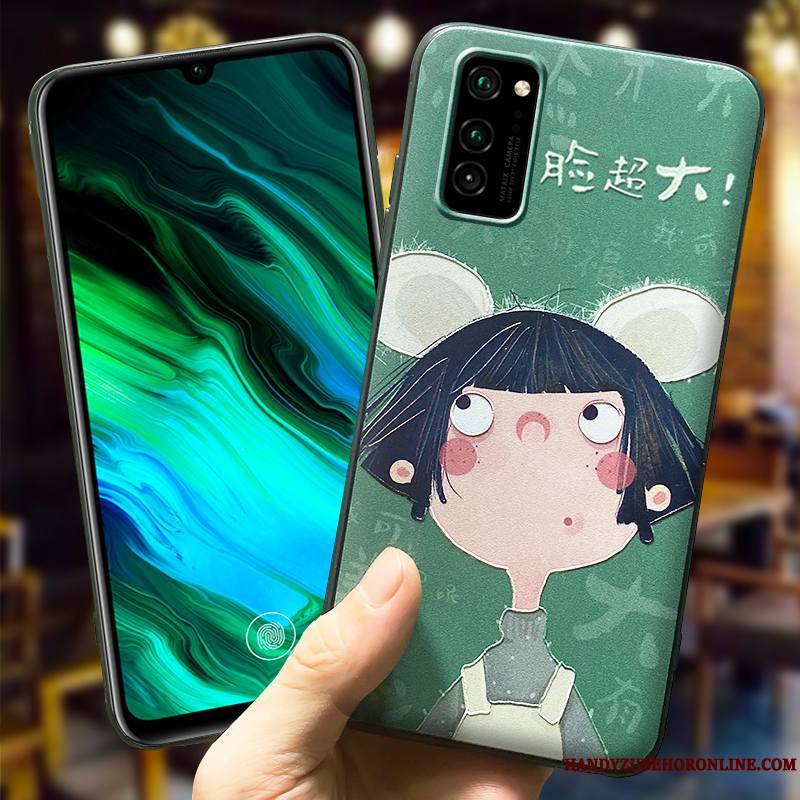 Honor View30 Pro Coque Petit Étui Dessin Animé Marque De Tendance Vert Charmant Fluide Doux