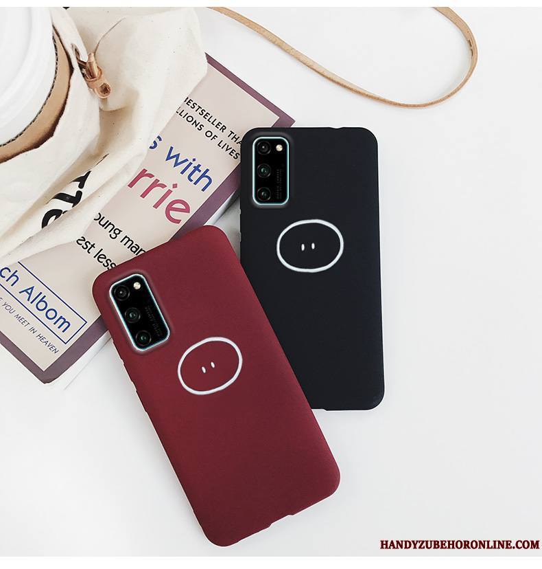 Honor View30 Pro Coque Simple Amoureux Protection Petit Pure Créatif Rouge