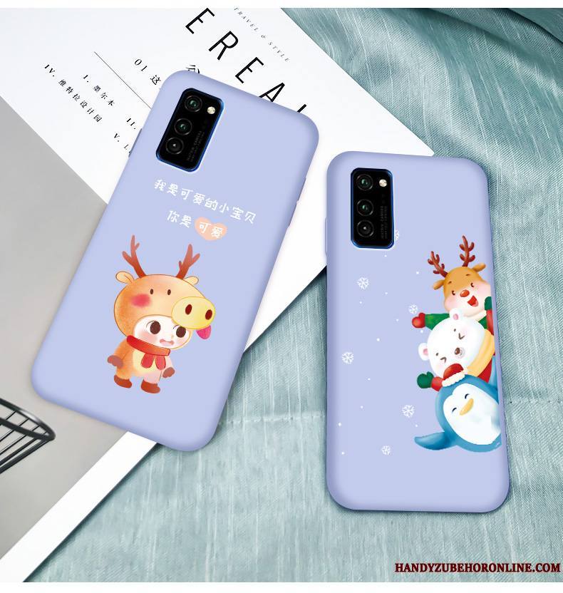 Honor View30 Pro Protection Charmant Coque De Téléphone Tendance Tout Compris Bleu Dessin Animé