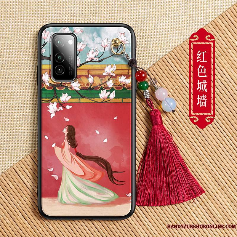 Honor View30 Rouge Coque De Téléphone À Franges Style Chinois Mode