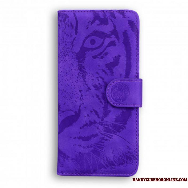 Housse Huawei P50 Pro Empreinte Face de Tigre