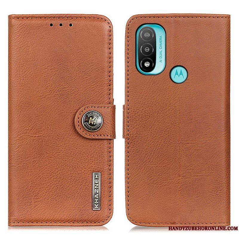 Housse Moto E40 / E30 / E20 Simili Cuir KHAZNEH