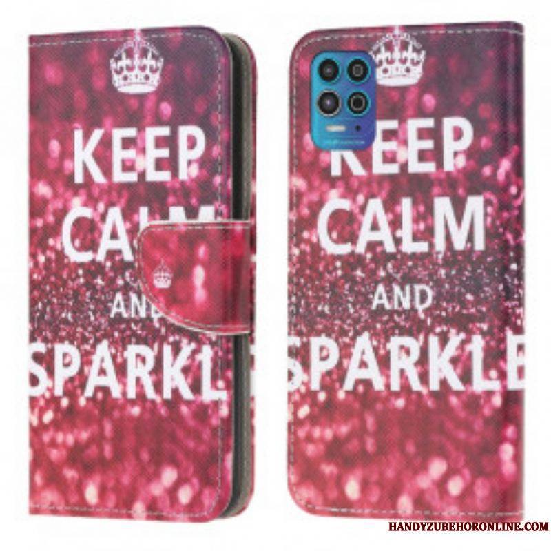 Housse Moto G100 Keep Calm and Sparkle