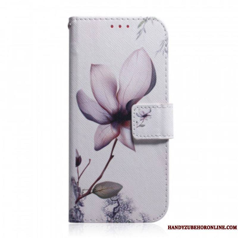 Housse Moto G200 5G Fleur Vieux Rose